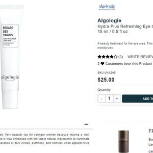 Algologie refreshing eye gel 15ML New